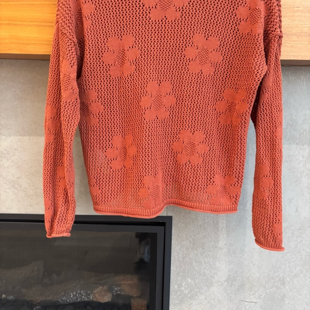 Madewell Floral Open-Stitch Cardigan, Size S - Picture 12 of 13